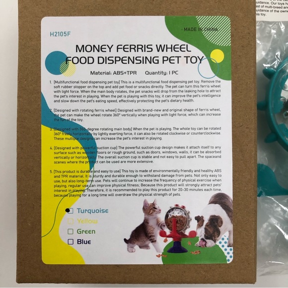 Dog Treat Food Dispensing Ferris Wheel Toy NWT - Picture 3 of 9